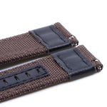 Brown Nylon Watch Strap (with Leather) | Straps House