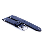 Navy Blue Ostrich Pattern Leather Watch Strap | Quick Release | Straps House