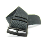 Premium Grey Braided Perlon Watch Strap (Black Buckle) | Straps House