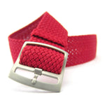 Premium Red Braided Perlon Watch Strap (Steel Buckle) | Straps House