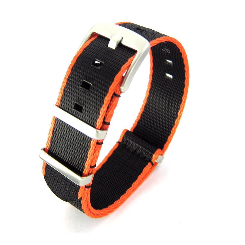 Black and orange online nato strap