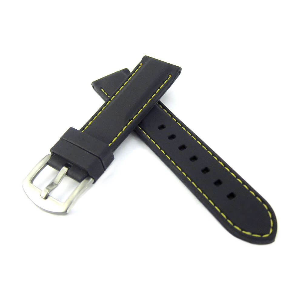 Black and yellow online watch strap