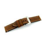 Sienna Brown Leather Watch Strap (Steel Buckle) | PAM Style Strap | Straps House