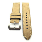Burlywood Leather Watch Strap (Steel Buckle)
