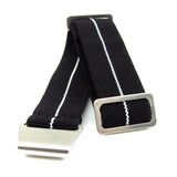 NDC Military Elastic Watch Strap - Black and White | Straps House