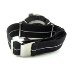NDC Military Elastic Watch Strap - Black and White | Straps House