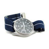 NDC Military Elastic Watch Strap - Blue and White | Straps House