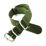 5-Ring Army Green Military Nylon ZULU Strap (Steel Ring) | Straps House