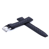 Black Perforated FKM Rubber Watch Strap | Straps House