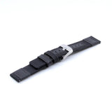 Black Nylon Watch Strap (with Leather) | Straps House