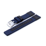 Blue Nylon Watch Strap (with Leather) | Straps House