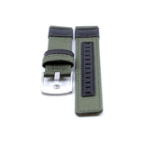 Green Nylon Watch Strap (with Leather) | Straps House