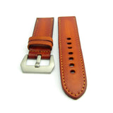 Canyon Red Leather Watch Strap (Steel Buckle) | Straps House