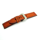 Canyon Red Leather Watch Strap (Steel Buckle) | Straps House