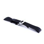 Curved End Black Rubber Strap with Deployant Clasp for IWC (OEM) | Straps House