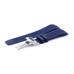 Curved End Blue Rubber Strap with Deployant Clasp for IWC (OEM) | Straps House