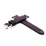 Dark Brown Ostrich Pattern Leather Watch Strap | Quick Release | Straps House