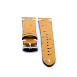 Tan Brown Ostrich Pattern Leather Watch Strap | Quick Release | Straps House