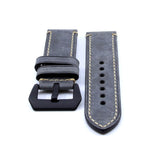 Gray Leather Watch Strap (Black Buckle) | PAM Style Strap | Straps House