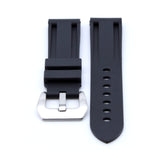 PAM Style Black Silicone Rubber Watch Strap | Straps House
