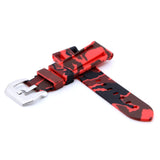 PAM Style Red Camouflage Silicone Rubber Watch Strap | Straps House