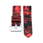 PAM Style Red Camouflage Silicone Rubber Watch Strap | Straps House