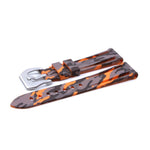 Orange Camouflage Silicone Rubber Watch Strap with Pre-V Buckle | PAM Style Strap | Straps House