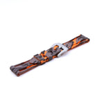 Orange Camouflage Silicone Rubber Watch Strap with Pre-V Buckle | PAM Style Strap | Straps House