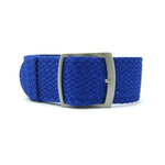 Premium Blue Braided Perlon Watch Strap (Steel Buckle) | Straps House