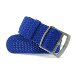 Premium Blue Braided Perlon Watch Strap (Steel Buckle) | Straps House