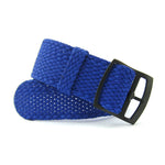 Premium Blue Braided Perlon Watch Strap (Black Buckle) | Straps House