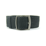 Premium Grey Braided Perlon Watch Strap (Steel Buckle) | Straps House