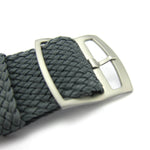 Premium Grey Braided Perlon Watch Strap (Steel Buckle) | Straps House