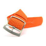 Premium Orange Braided Perlon Watch Strap (Steel Buckle) | Straps House
