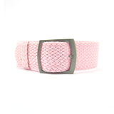 Premium Pink Braided Perlon Watch Strap (Steel Buckle) | Straps House