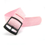Premium Pink Braided Perlon Watch Strap (Black Buckle) | Straps House