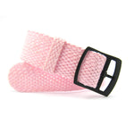 Premium Pink Braided Perlon Watch Strap (Black Buckle) | Straps House