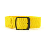Premium Yellow Braided Perlon Watch Strap (Black Buckle) | Straps House