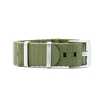 Seat Belt Nato Strap, Army Green (Steel Buckle) | Straps House