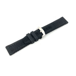 Black Silicon Rubber Watch Strap | Straps House