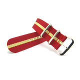 Military G10 NATO Strap, Red and Beige (Steel) | Straps House