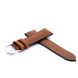 Brown Leather and Rubber Hybrid Watch Strap | Quick Release | Straps House
