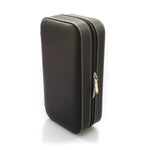 2 Watch Brown Leatherette Travel Zipper Storage Case