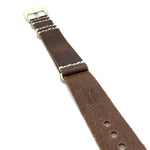 Vintage Brown Leather ZULU Strap (Steel Buckle) | Straps House