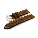 Sienna Brown Leather Watch Strap (Steel Buckle) | PAM Style Strap | Straps House