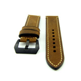 Sienna Brown Leather Watch Strap (Black Buckle) | PAM Style Strap | Straps House