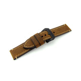 Sienna Brown Leather Watch Strap (Black Buckle) | PAM Style Strap | Straps House