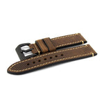 Vintage Brown Leather Watch Strap (Steel Buckle) | PAM Style Strap | Straps House