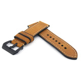 Classic Brown Leather Watch Strap (Black Buckle) | PAM Style Strap | Straps House