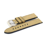 Burlywood Leather Watch Strap (Steel Buckle)